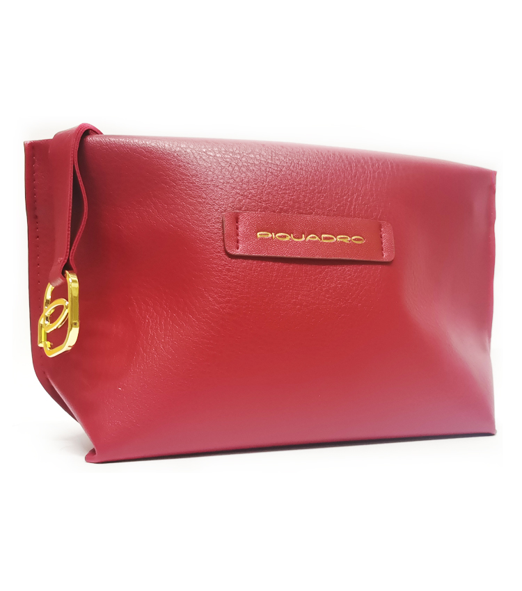 Pochette PIQUADRO per Collistar Rossa con zip - Profumeria Online