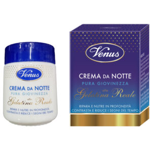 VENUS Crema Viso da Notte Azione Antirughe alla Gelatina Reale 50ml