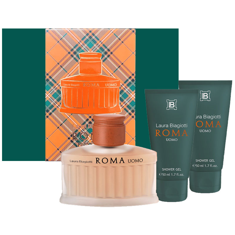 Cofanetto uomo LAURA BIAGIOTTI ROMA UOMO edt 75ml + 2 shower gel 50ml