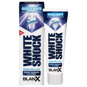 BLANX White shock dentifricio sbiancante Glossy White NUOVO 75ml