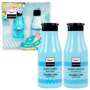Cofanetto AQUOLINA ENJOY THE PARTY Zucchero a Velo bagno doccia 125ml + Latte Corpo 125ml