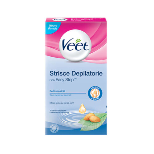 VEET STRISCE DEPILATORIE Ascelle e Bikini Easy Strip pelli sensibili
