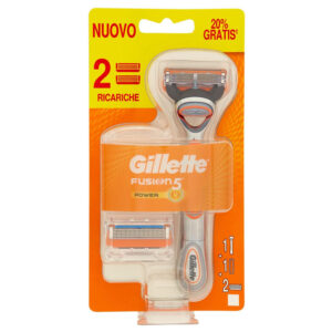 GILLETTE FUSION 5 POWER Rasoio per barba + 2 Ricariche