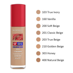 RIMMEL LASTING FINISH 35H Fondotinta con Acido Ialuronico 30ml