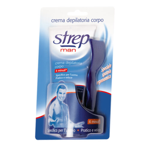 STREP MAN Crema Depilatoria Corpo 200ml + Spatola