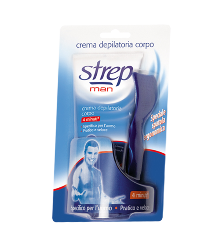 STREP MAN Crema Depilatoria Corpo 200ml + Spatola