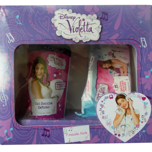 Set bambina DISNEY VIOLETTA salviette struccanti + gel doccia 300ml