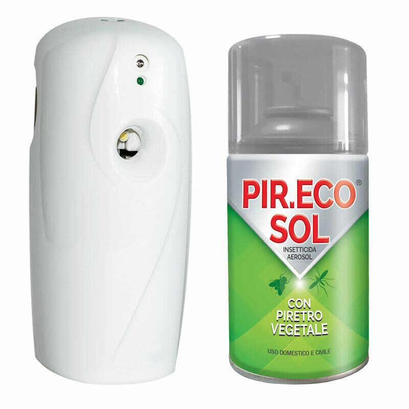 Stock 24pz PIR.ECO SOL Insetticida aerosol con piretro vegetale 250ml + Erogatore temporizzato automatico - immagine 2