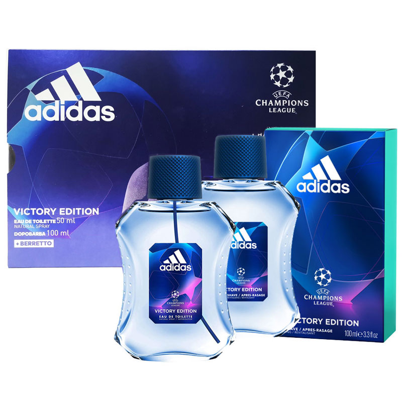 Cofanetto uomo ADIDAS VICTORY EDITION edt 50 ml + dopobarba 100 ml + berretto invernale