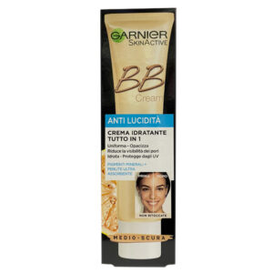 GARNIER SkinActive BB Cream ANTI-LUCIDITA’ Crema Idratante tutto in 1 Viso Medio Scura 40ml