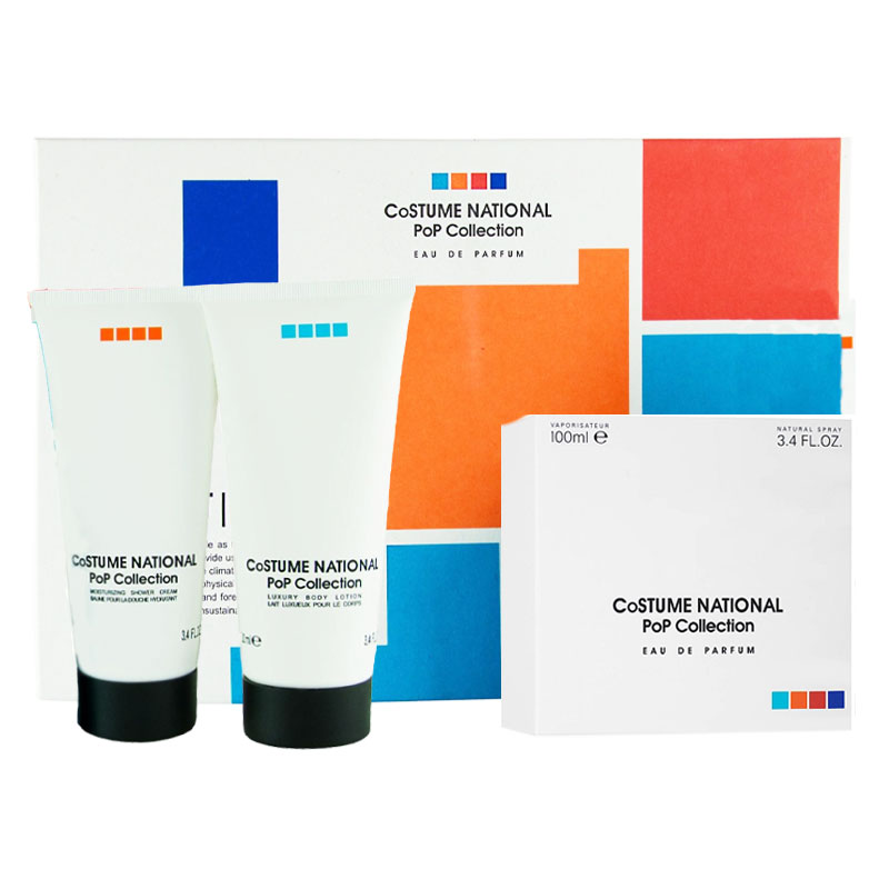 Cofanetto donna COSTUME NATIONAL POP COLLECTION edp 100ml + body lotion 100ml + shower cream 100ml