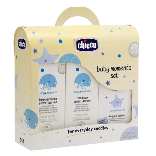 Cofanetto bimbi CHICCO BABY MOMENTS edc 100ml + shampoo 200ml + bagnoschiuma 200ml