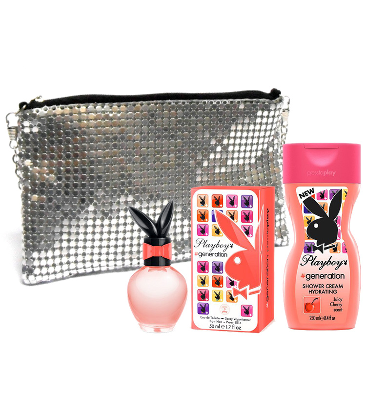 Cofanetto donna PLAYBOY GENERATION edt 50ml + shower gel 250ml + borsetta