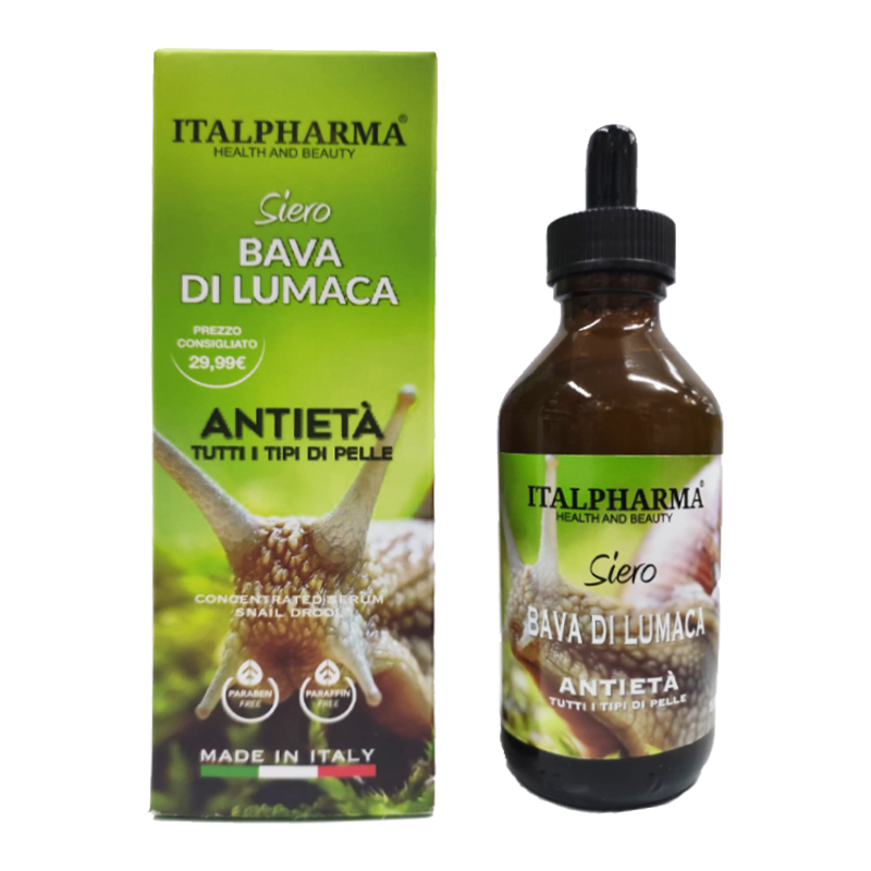 ITALPHARMA SIERO CONCENTRATO BAVA DI LUMACA antietà per tutti i tipi di pelle 100ml
