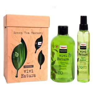 Cofanetto AQUOLINA VIVI NATURA GREEN TEA HARMONY Bagno Doccia 500ml + Olio Corpo 150ml