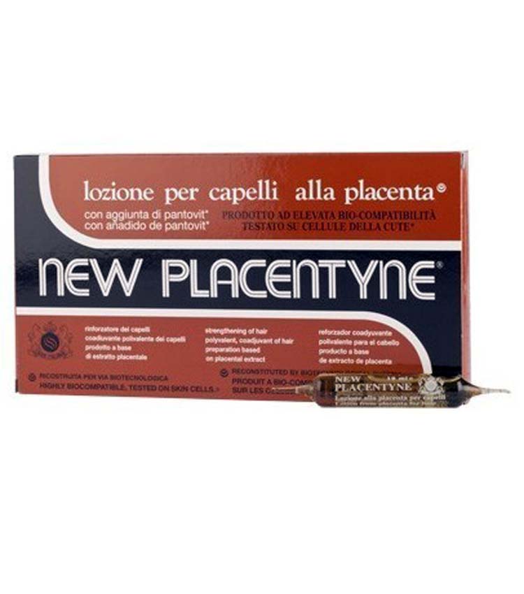 LINEA ITALIANA NEW PLACENTYNE Lozione per Capelli alla Placenta 12 fiale 10ml