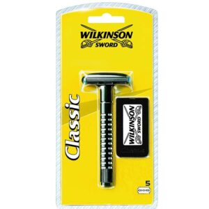 WILKINSON SWORD CLASSIC Rasoio da Barba di sicurezza + 5 lame