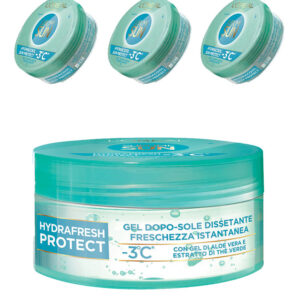 STOCK 3pz L'ORÉAL PARIS HYDRAFRESH PROTECT Gel doposole dissetante con aloe vera - 3°C