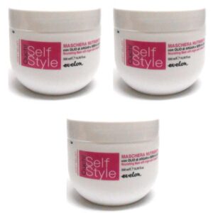 Stock 3pz PARISIENNE EVELON SELF STYLE Maschera Nutriente per Capelli 500ml