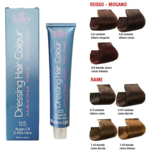 SILKY DRESSING HAIR COLOUR Tinta capelli 100ml - colori rossi mogano e rame