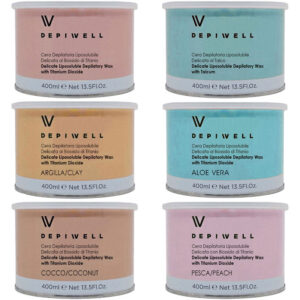DEPIWELL Cera depilatoria liposolubile al titanio 400ml