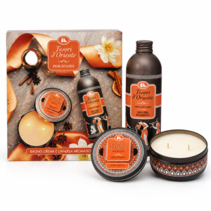Cofanetto TESORI D'ORIENTE FIOR DI LOTO bagno crema 500ml + candela aromatica