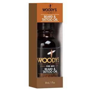 WOODY'S FOR MEN Beard & Tattoo Oil olio per barba e tatuaggi 30ml