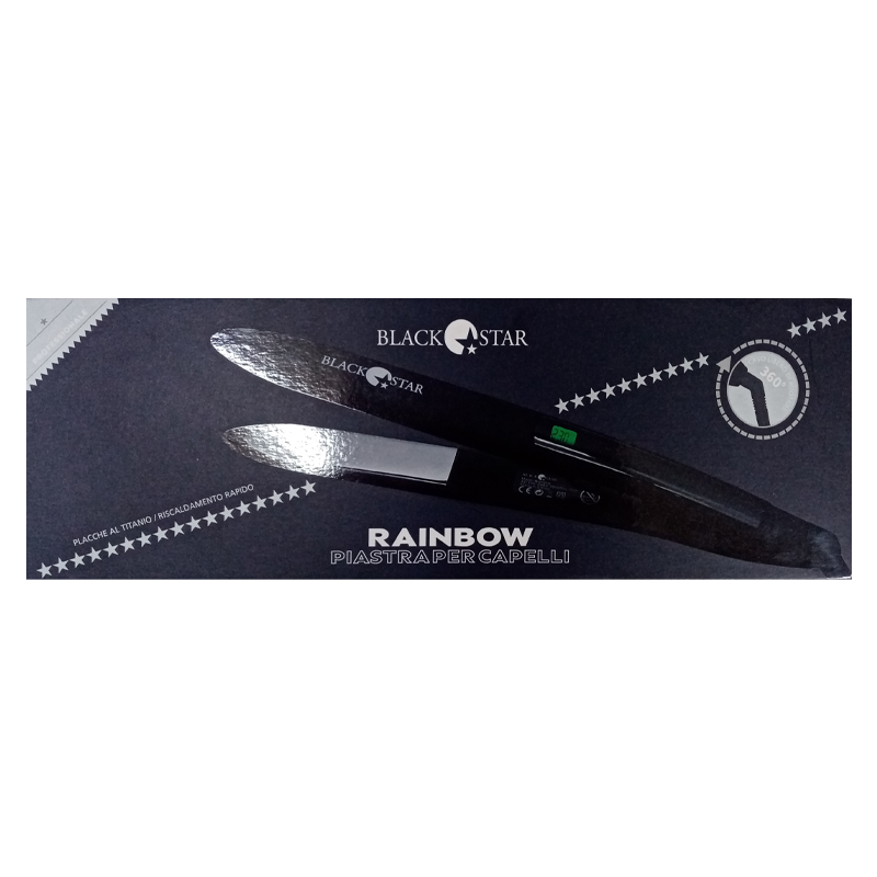BLACKSTAR Rainbow piastra professionale per capelli - nero - immagine 2