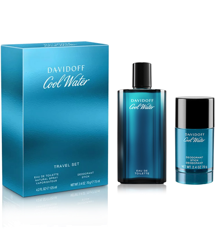 (image for) Cofanetto uomo DAVIDOFF COOL WATER TRAVEL SET edt 125ml + Deo Stick 70g