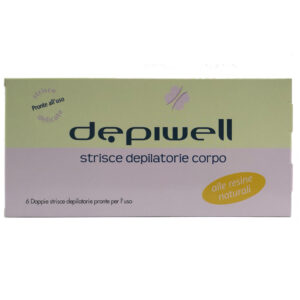 6 doppie strisce depilatorie DEPIWELL pronte all'uso per CORPO