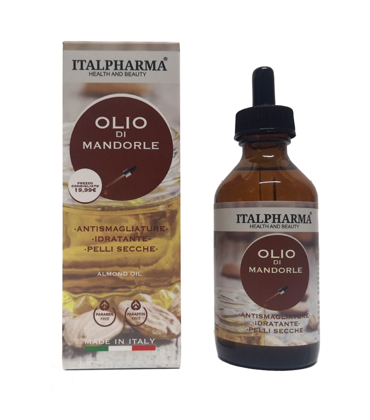 ITALPHARMA Olio Di Mandorle per Massaggio Antismagliature per Pelli Secche 100ml