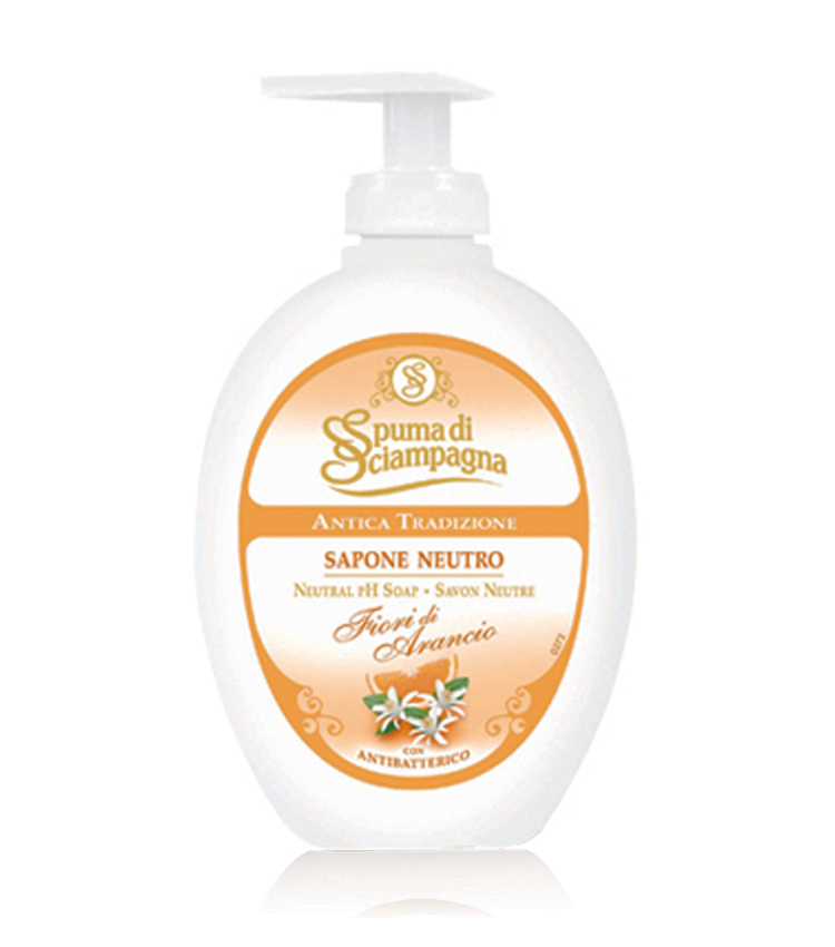 Spuma di Sciampagna SAPONE LIQUIDO Neutro Fiori d'Arancio Antibatterico 250ml