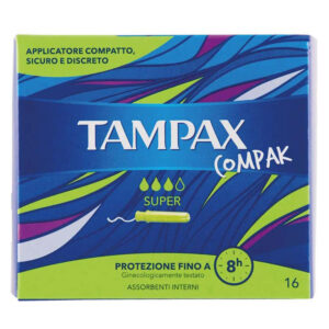 TAMPAX COMPAK Assorbenti Interni SUPER protezione donna 16pz