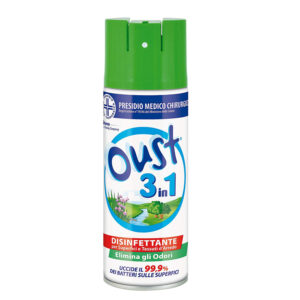 OUST 3 in 1 Disinfettante spray elimina gli odori superfici e tessuti 400ml