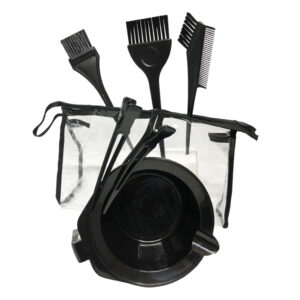 KIT TINTURA COLOURING Colore per capelli ciotola + pennelli + pettine + Clips