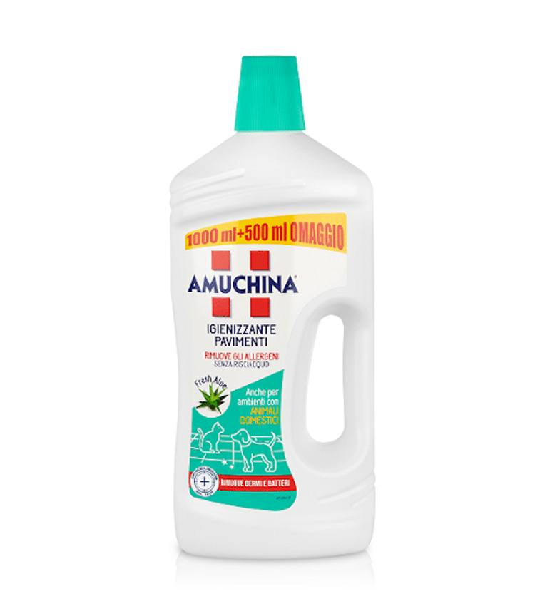 AMUCHINA IGIENIZZANTE PAVIMENTI Fresh Aloe rimuove germi e batteri 1500ml