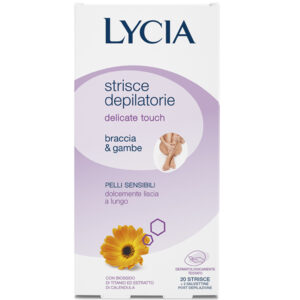 LYCIA Strisce Depilatorie DELICATE TOUCH Braccia e Gambe Pelli Sensibili - 20 pz