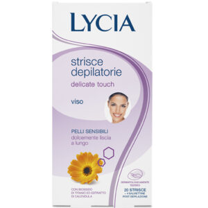 LYCIA Strisce Depilatorie DELICATE TOUCH VISO Pelli Sensibili - 20 pz