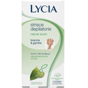 LYCIA Strisce Depilatorie NATURAL TOUCH Braccia e Gambe Tutti i tipi di Pelle - 20 pz