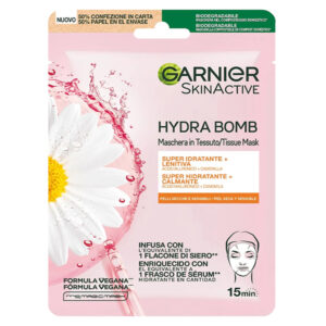 GARNIER SKIN ACTIVE HYDRA BOMB Maschera viso tessuto super idratante lenitiva