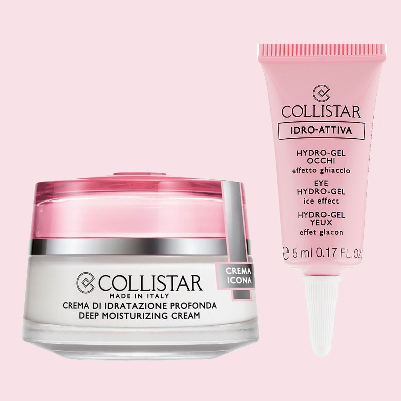 Cofanetto COLLISTAR THE BRIDGE crema idro-attiva 50ml + Hydro-Gel occhi 5ml + Beauty Bag - immagine 2