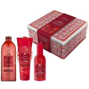 Cofanetto regalo Tesori d'Oriente FIORE DEL DRAGONE Bagno crema 500ml + Doccia Crema 250ml + Profumo Aromatico 100ml