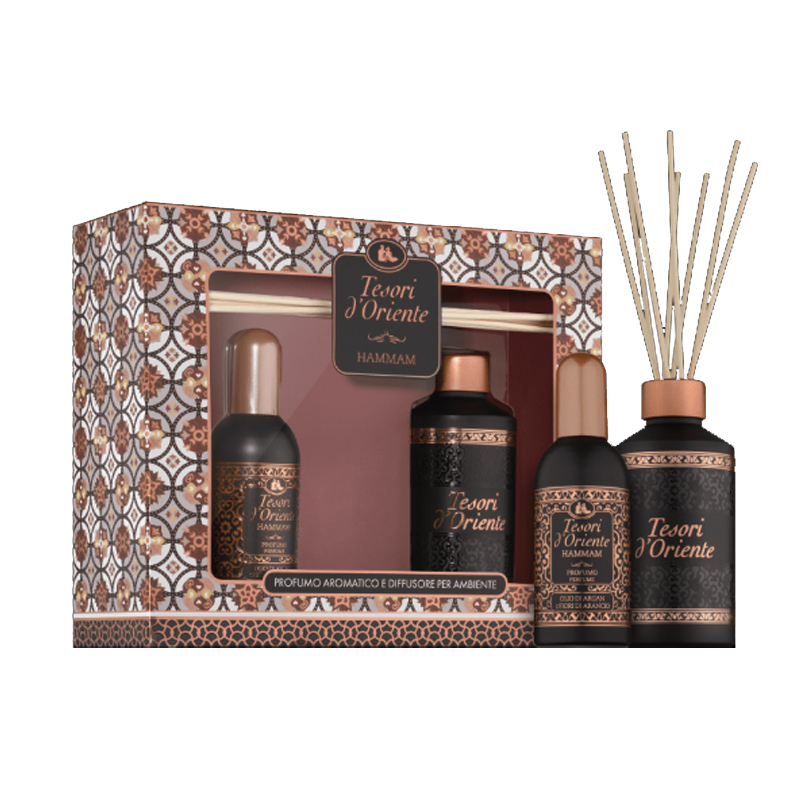 COFANETTO TESORI D'ORIENTE HAMMAN PROFUMO AROMATICO CORPO + DIFFUSORE PER AMBIENTE