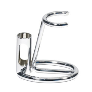 OMEGA Supporto per pennello da barba con porta rasoio inox