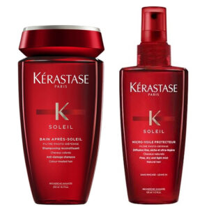 Stock KÉRASTASE SOLEIL Bain Après-Soleil shampoo + Micro-Voile Protecteur olio capelli dopo-sole