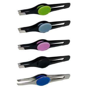 HAIR TECH SOFT TOUCH Pinzetta obliqua in acciaio per sopracciglia