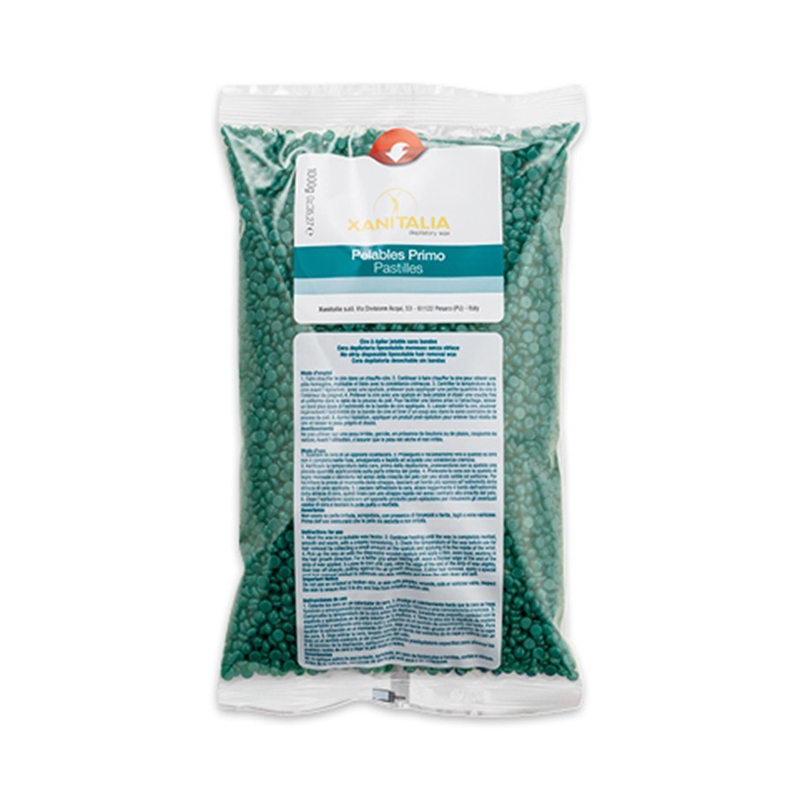 XANITALIA Cera depilatoria brasiliana in Gocce/Pastiglie Liposolubile CLOROFILLA Busta da 1000 gr