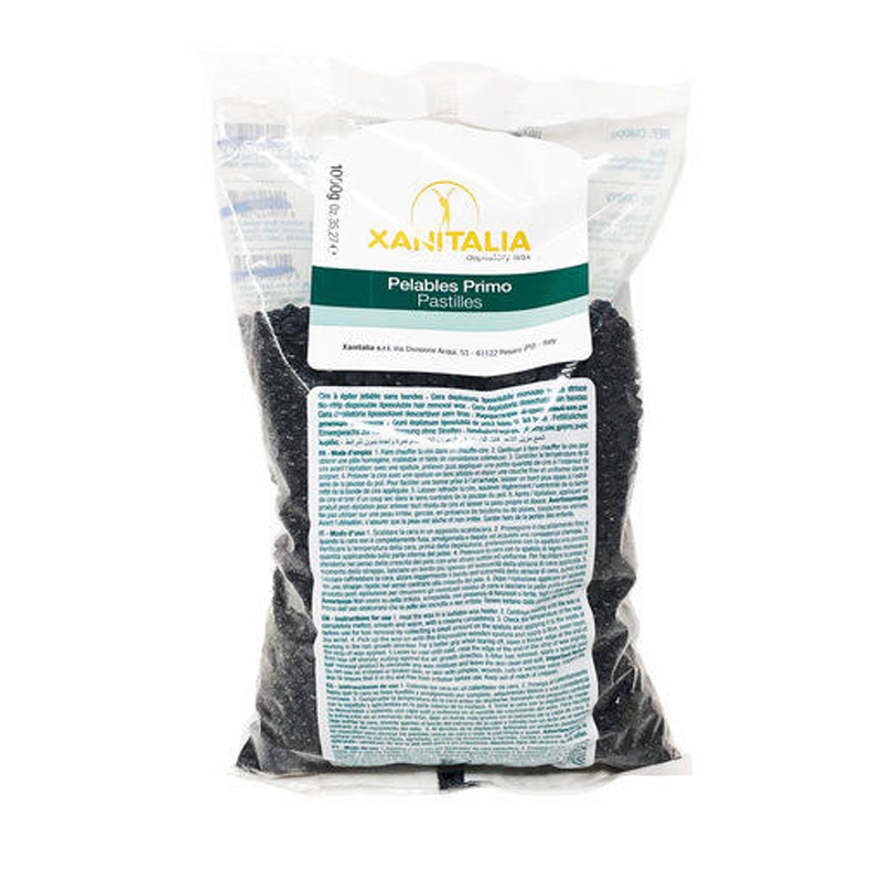 XANITALIA Cera depilatoria brasiliana in Gocce/Pastiglie Liposolubile BLACK Busta da 1000 gr