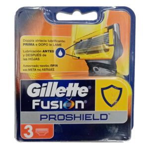 3 lame di ricambio GILLETTE FUSION PROSHIELD ricariche rasoio