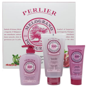 Cofanetto PERLIER MELOGRANO Antiossidante Sapone liquido + Doccia Crema + Crema Mani